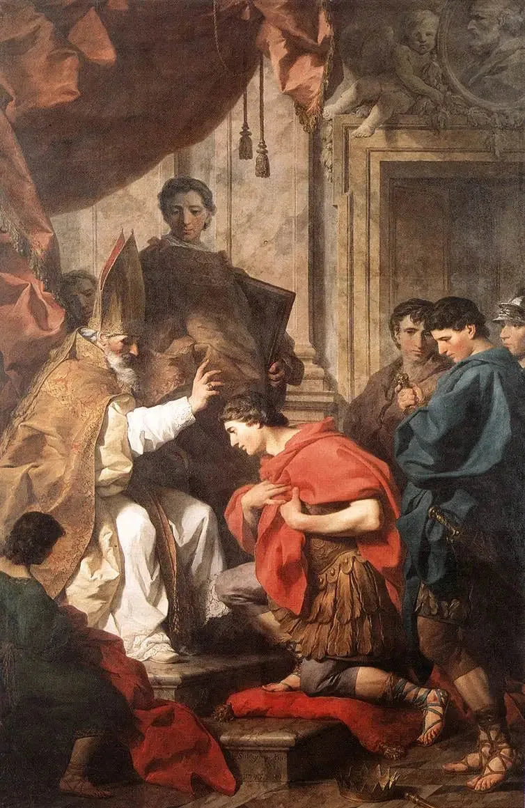 Sant'Ambrogio assolve Teodoso - Pierre Subleyras