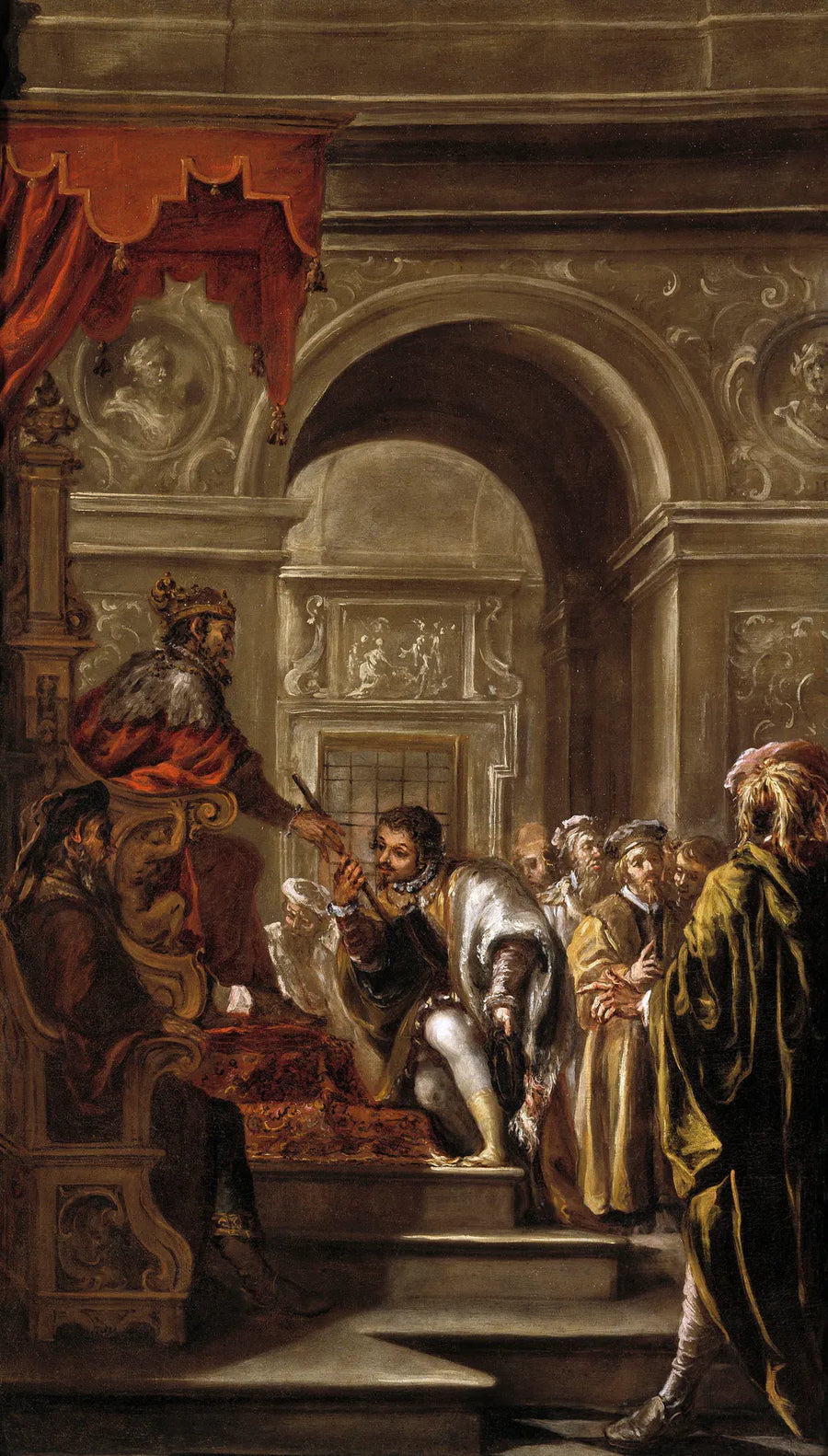 San Ambrogio nominato governatore della Liguria e dell'Emilia - Juan de Valdés Leal