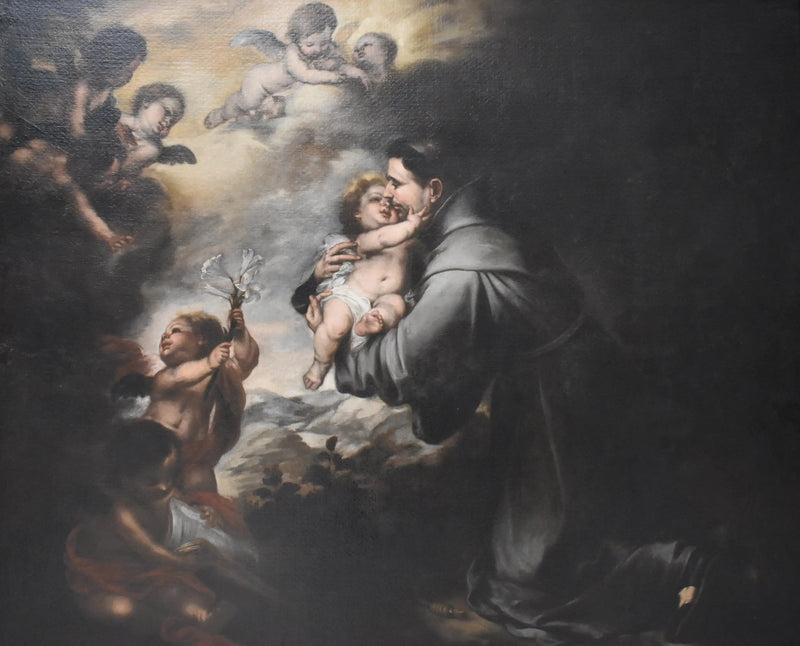 Sant'Antonio di Padova che adora il Bambino Gesù - Bartolomé Esteban Murillo