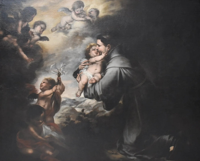 Sant'Antonio di Padova che adora il Bambino Gesù - Bartolomé Esteban Murillo