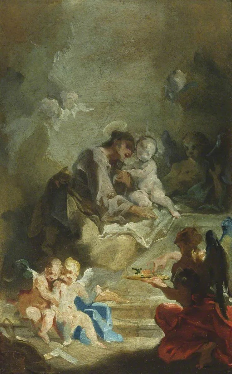 Sant'Antonio di Padova che adora il Bambino Gesù - Giovanni Battista Pittoni