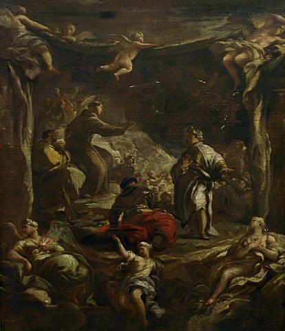 San Antonio di Padova che rimprovera il tiranno Ezzelino - Luca Giordano