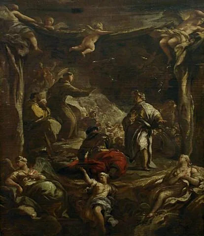 San Antonio di Padova che rimprovera il tiranno Ezzelino - Luca Giordano