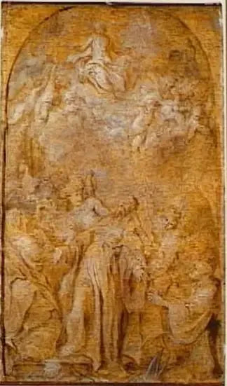 Sant'Agostino che contempla la Trinità - Antoine van Dyck