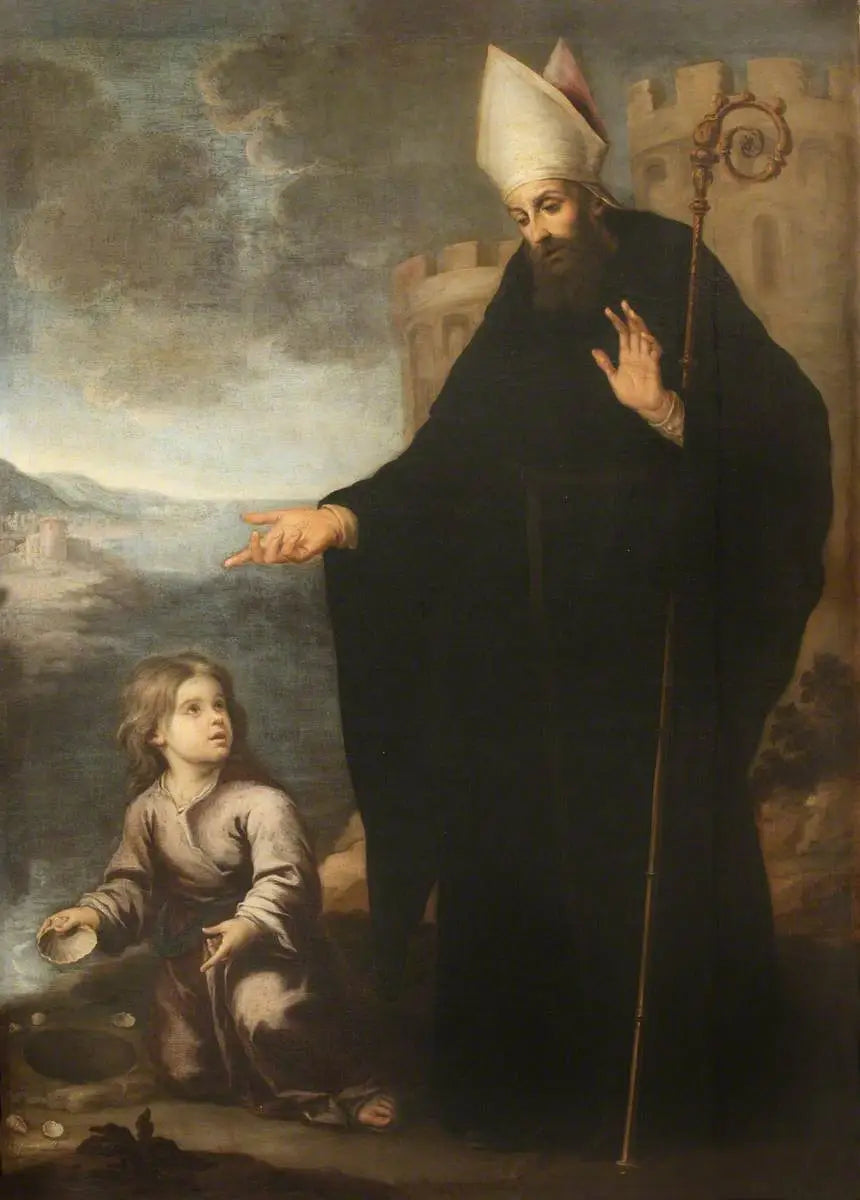 Saint Augustin et le mystère de la Trinité - Bartolomé Esteban Murillo image 1 tableau peint à l’huile sur toile