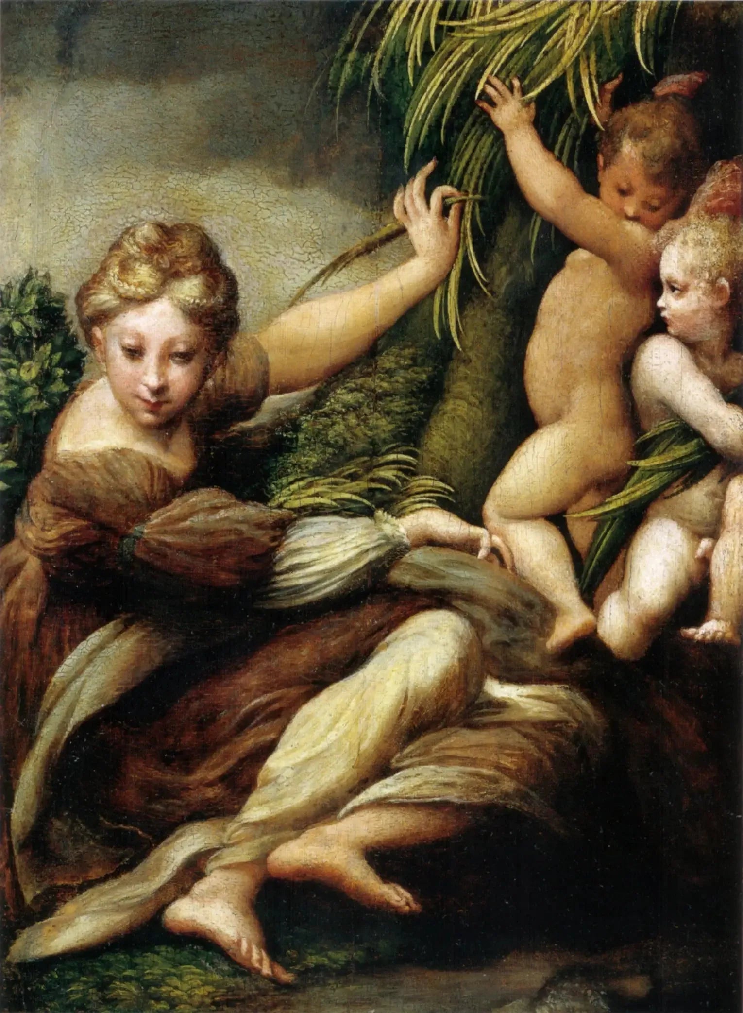 Saint avec deux anges - Parmigianino image 1 reproduction réalisée par Alpha Reproduction