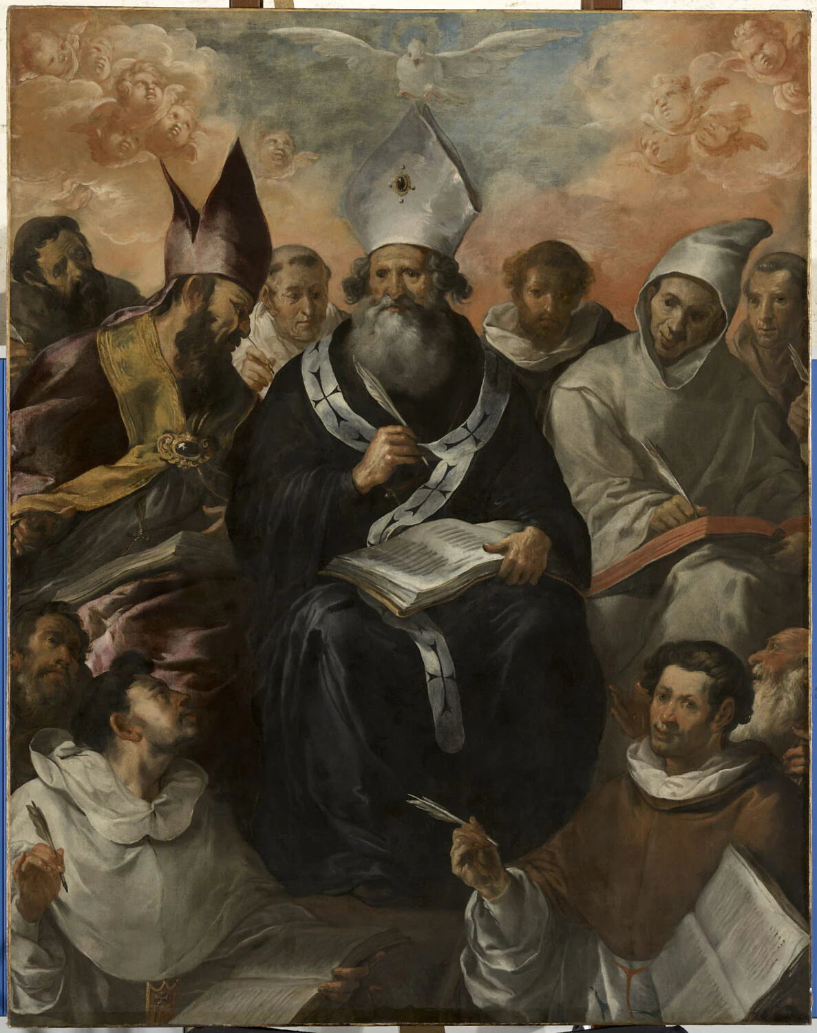 Saint Basile (vers 329-379), évêque de Césarée, dictant sa règle - Francisco de Herrera el Viejo
