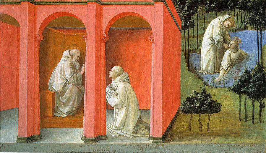 San Benedetto ordina a San Mauro di soccorrere San Placido - Fra Filippo Lippi