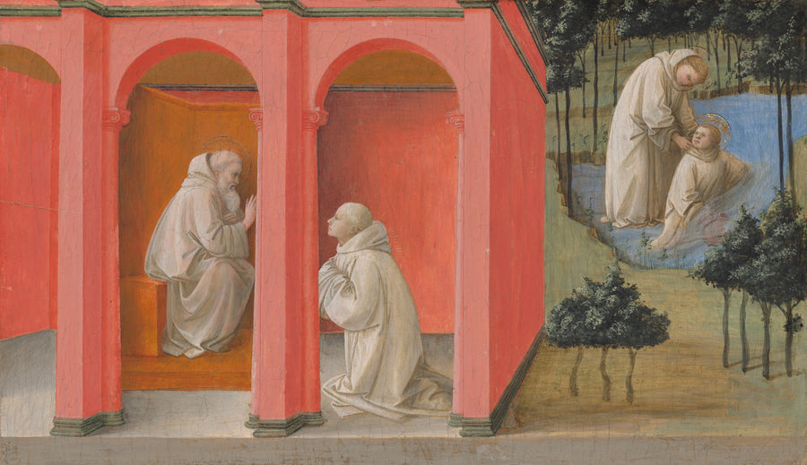 Saint Benoît ordonne à saint Maure de secourir saint Placidus - Fra Filippo Lippi