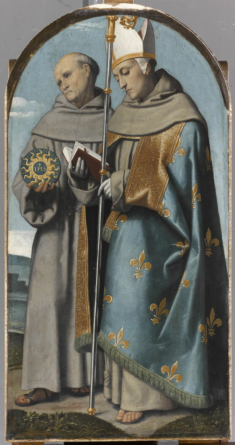 San Bernardino da Siena e San Luigi di Toulouse - Alessandro Bonvicino