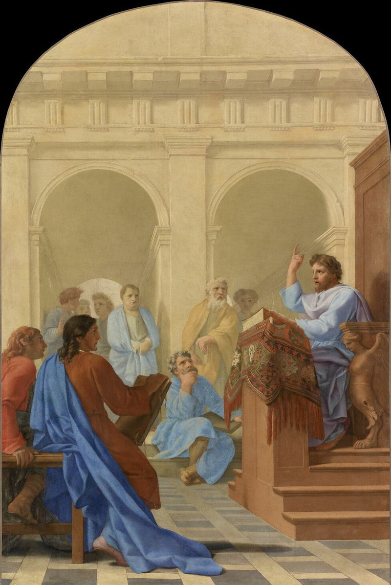 San Bruno insegna la teologia nelle scuole di Reims - Eustache Le Sueur