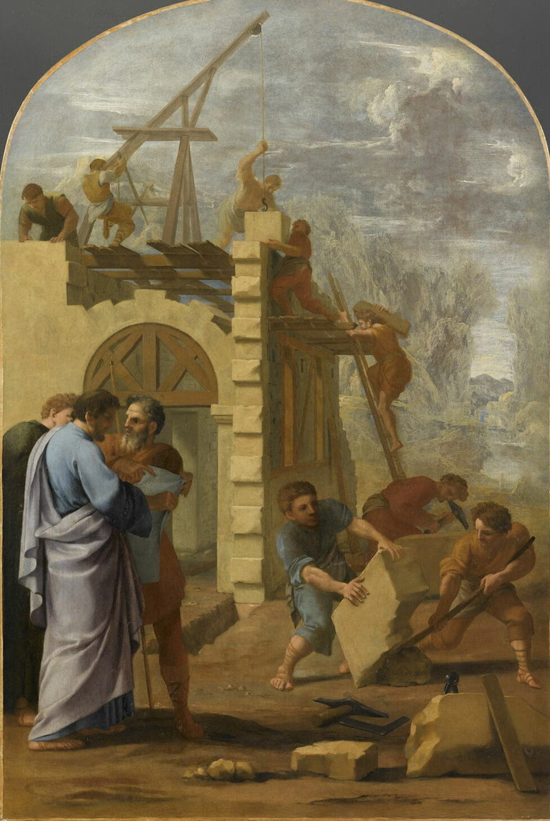 San Bruno fa costruire il monastero - Eustache Le Sueur