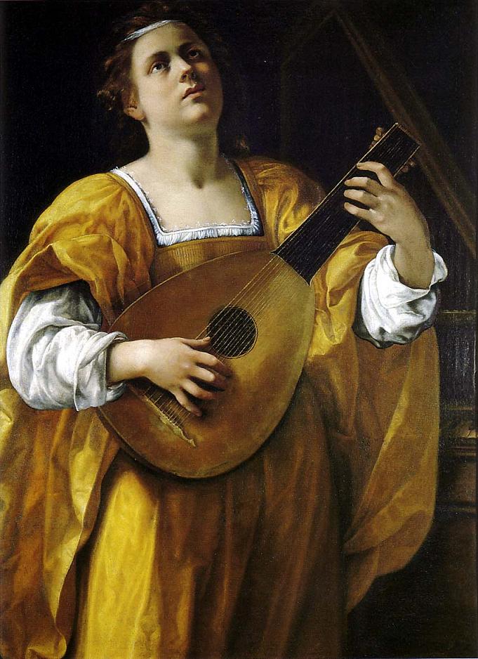 Sainte Cécile jouant du luth - Artemisia Gentileschi
