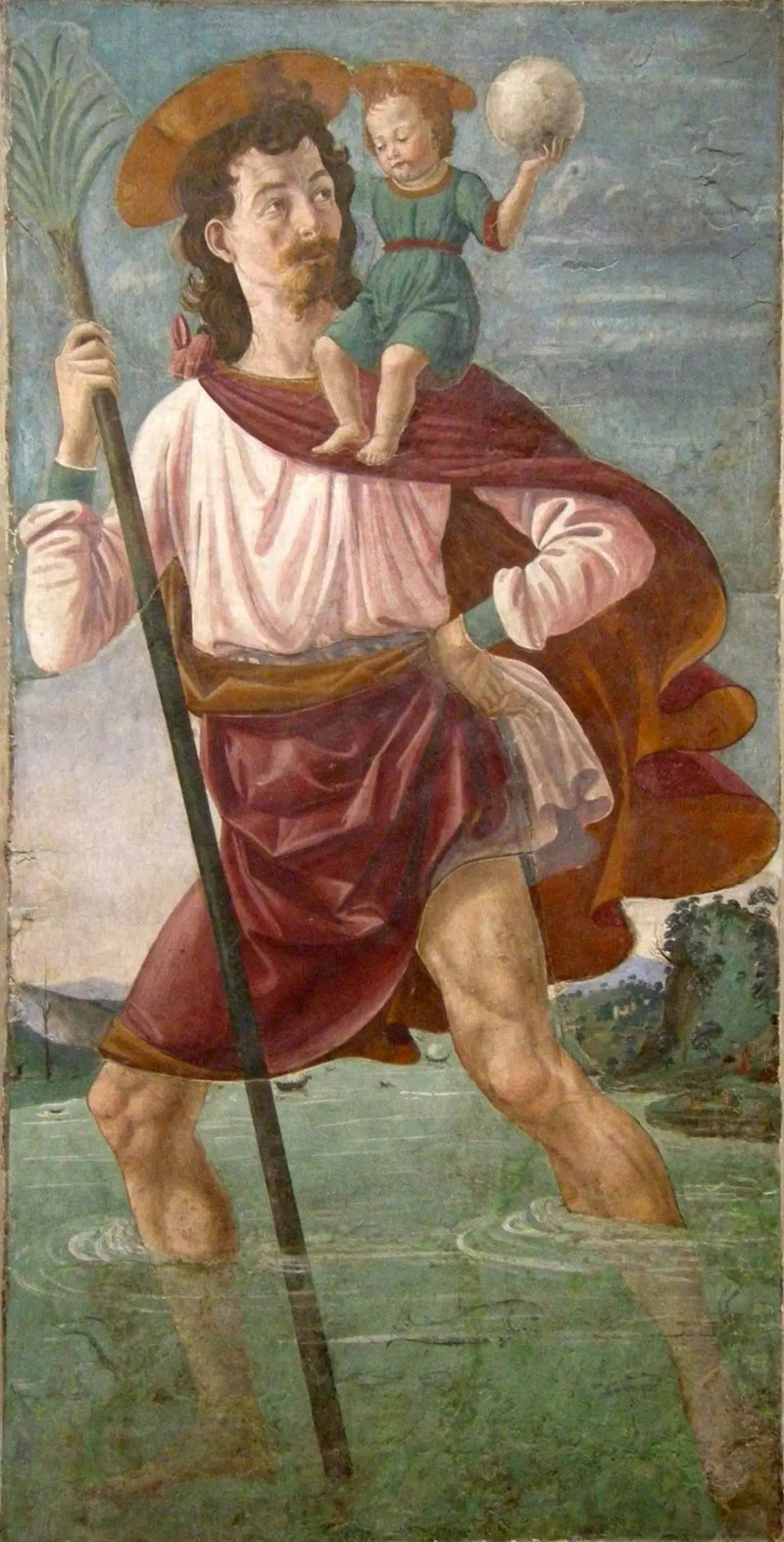 San Cristoforo che porta il Bambino Gesù - Domenico Ghirlandaio