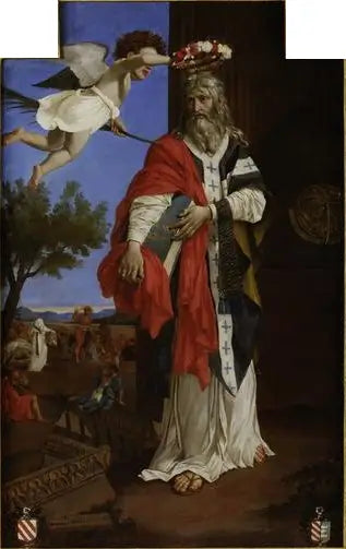 Sant'Denis l'aréopagite couronné par un ange - Nicolas Poussin