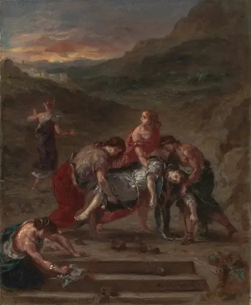 San Etienne portato via dai suoi discepoli - Eugène Delacroix