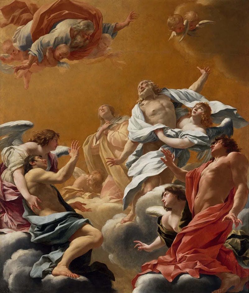 Sant' Eustachio e la sua famiglia portati in cielo - Simon Vouet