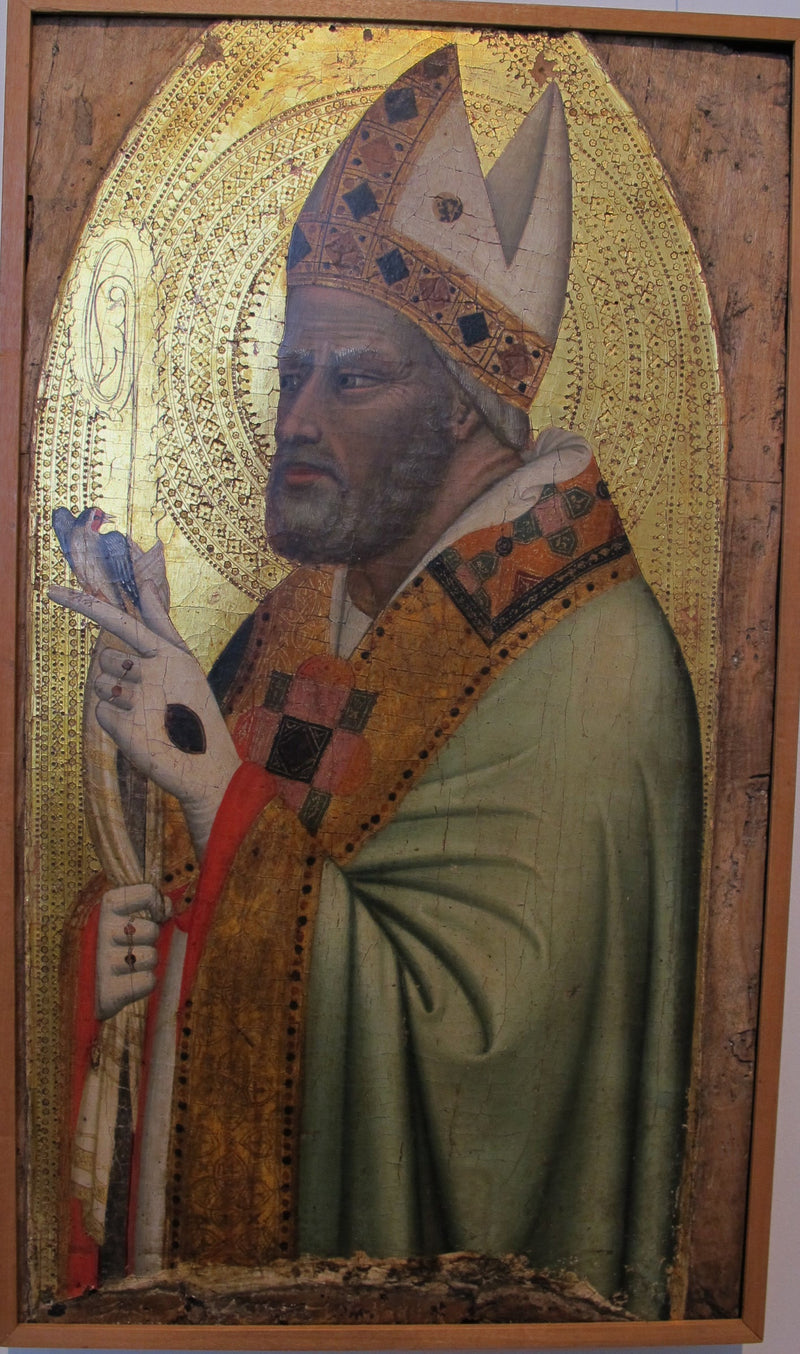 Santo vescovo con un cardellino - Bernardo Daddi