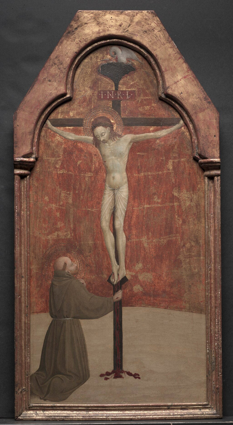 San Francesco inginocchiato davanti al Cristo in croce - Stefano di Giovanni (Sassetta)