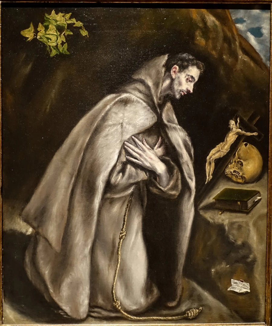 San Francesco inginocchiato in meditazione - El Greco