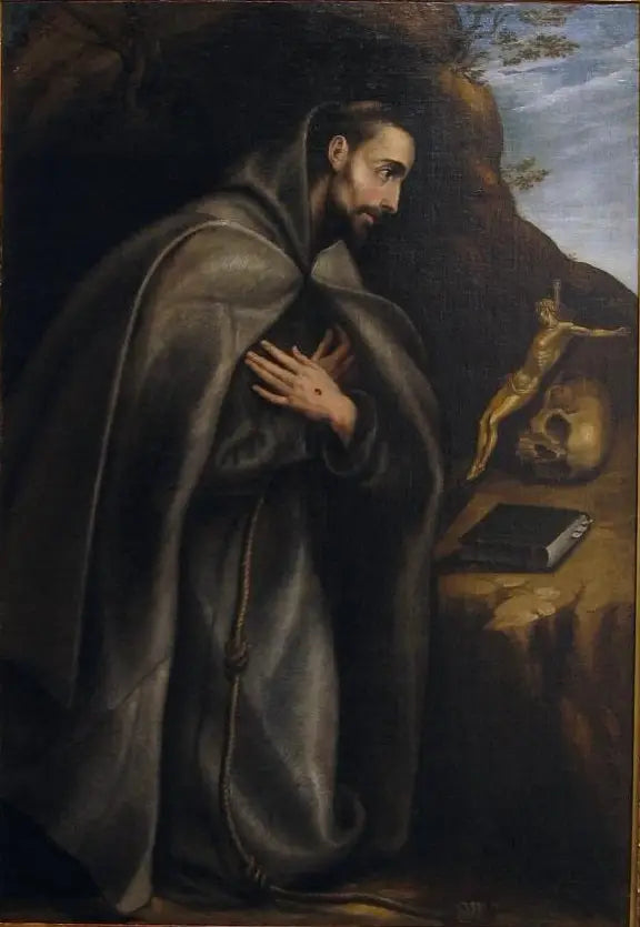 San Francesco inginocchiato in meditazione - El Greco