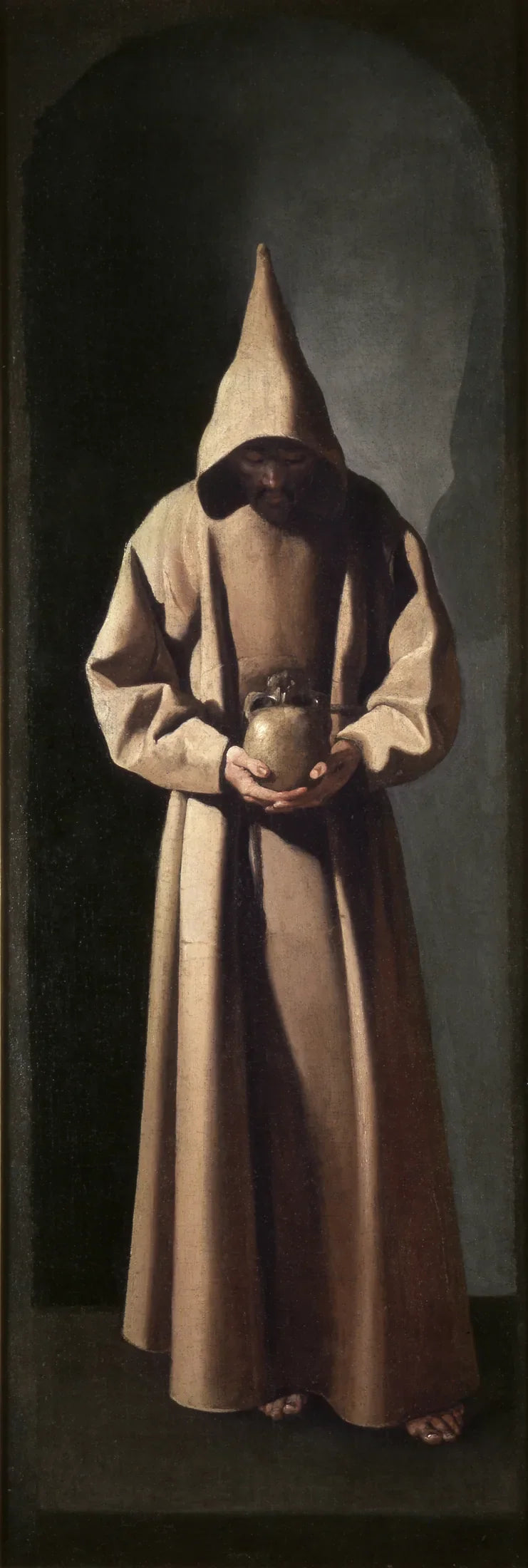 San Francesco che contempla un teschio - Francisco de Zurbarán