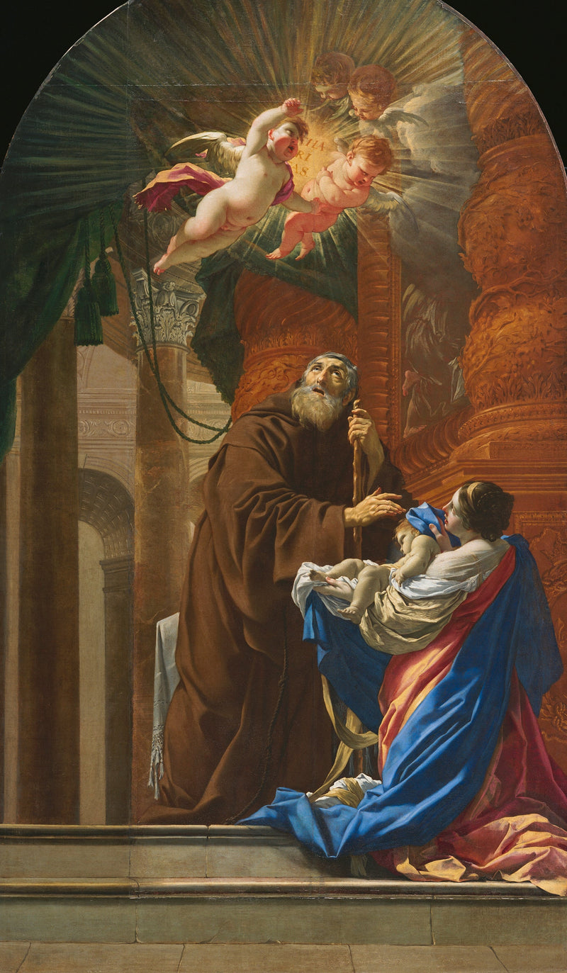 San Francesco di Paola che risuscita il bambino di sua sorella - Simon Vouet