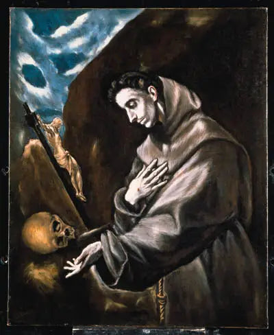 San Francesco in piedi in meditazione - El Greco