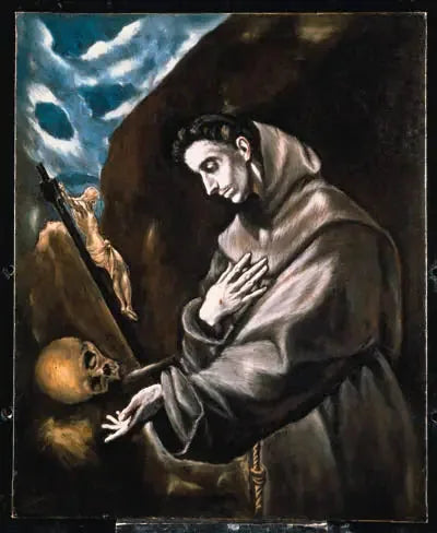 San Francesco in piedi in meditazione - El Greco