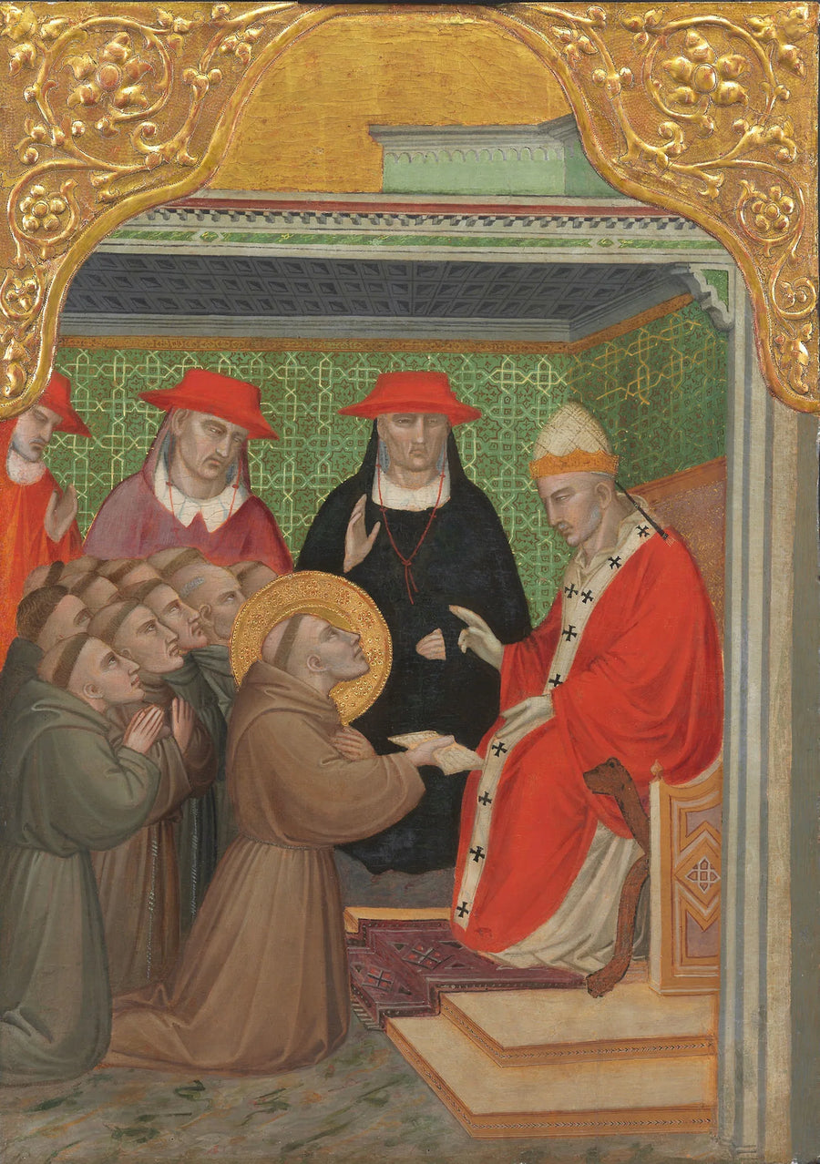 San Francesco davanti al Papa (Conferma della Regola francescana) - Spinello Aretino