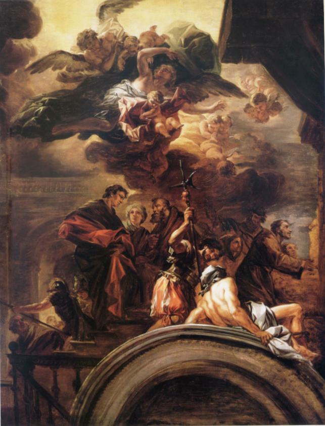 San Francesco davanti al papa. - Francesco Solimena