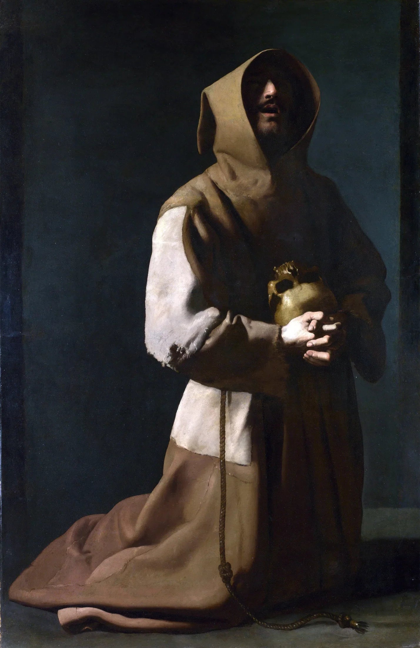 Saint François en méditation - Francisco de Zurbarán image 1 reproduction artisanale de tableau