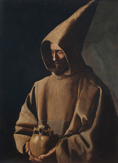 Saint François en méditation - Francisco de Zurbarán image 1 tableau peint à l’huile sur toile