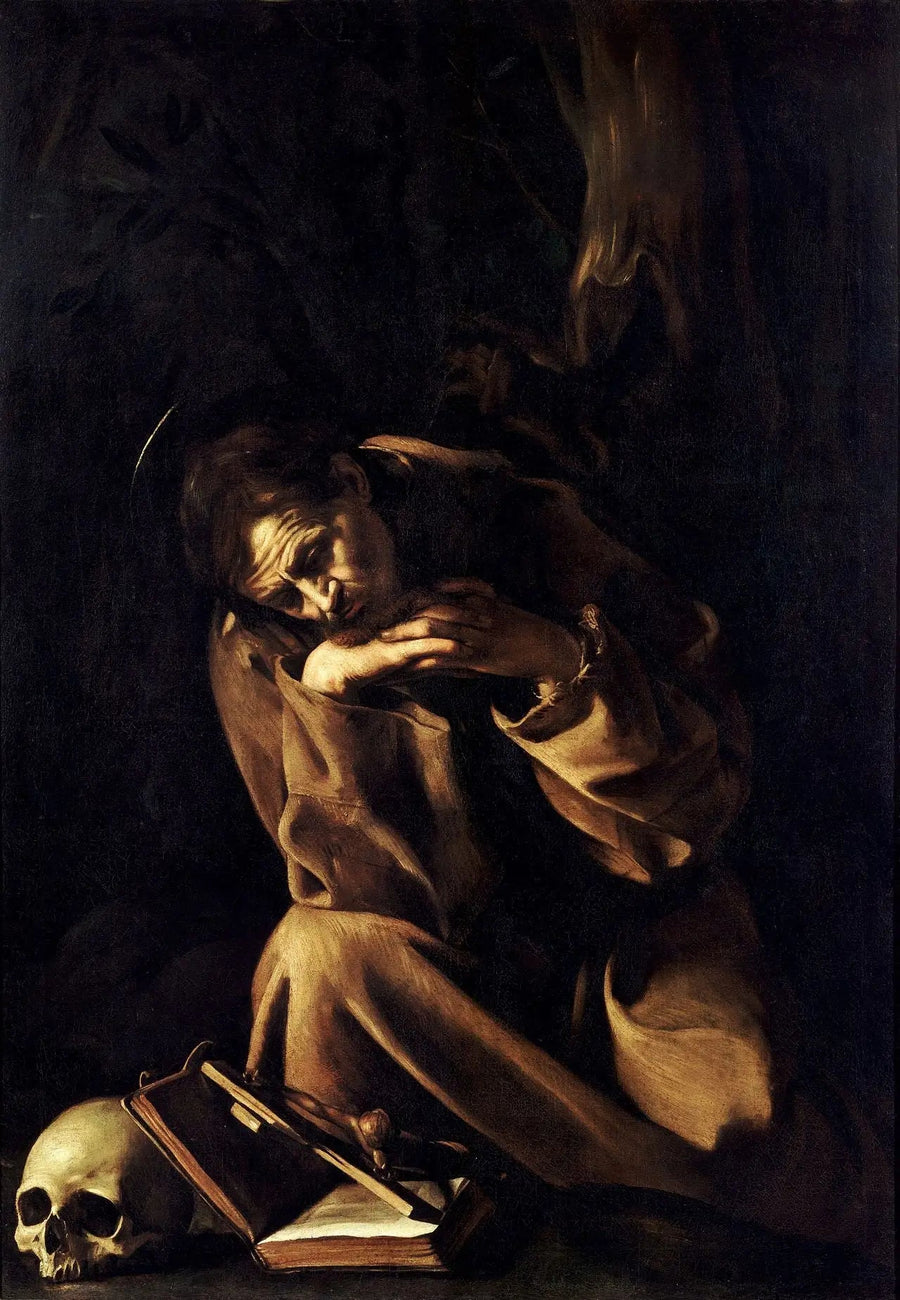 San Francesco in meditazione sul crocifisso - Caravaggio