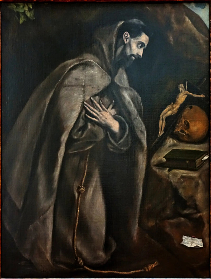San Francesco in preghiera davanti al crocifisso - El Greco