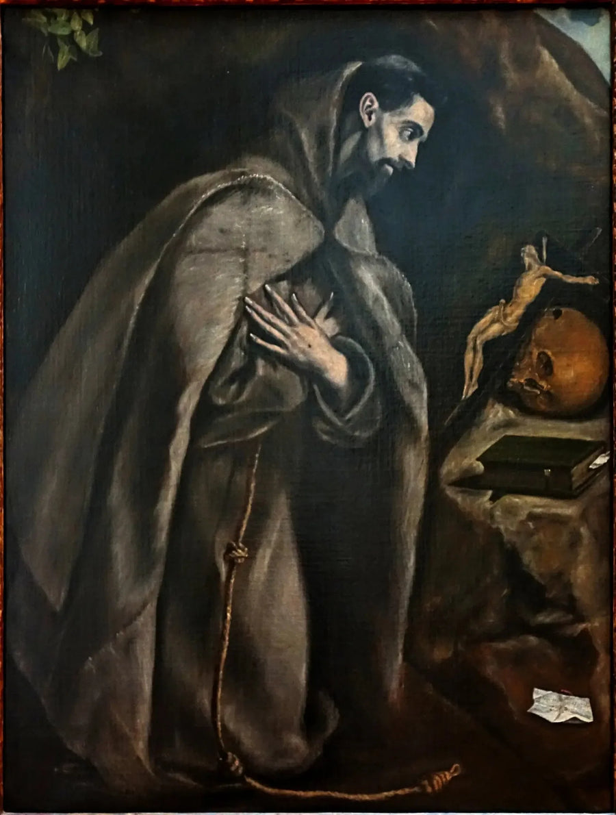 San Francesco in preghiera davanti al crocifisso - El Greco