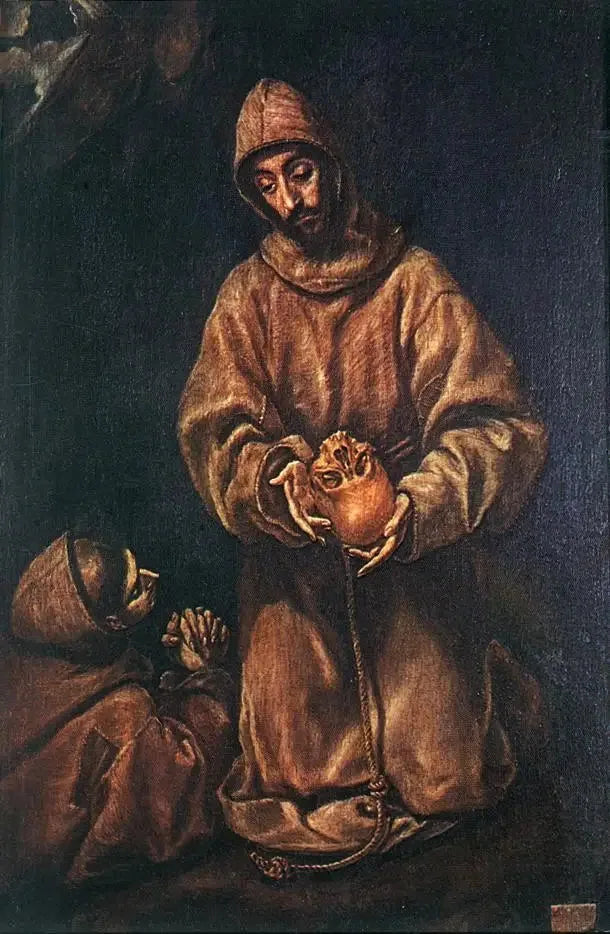 San Francesco e fratello Leone che meditano sulla morte - El Greco