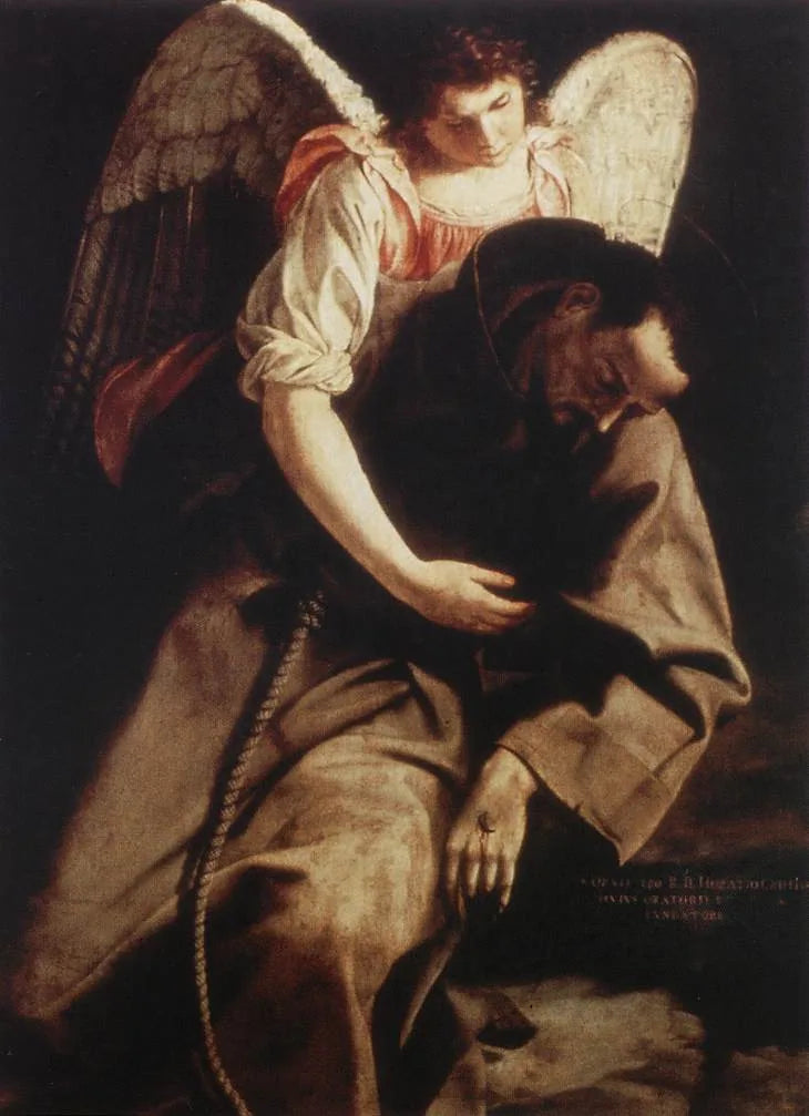 San Francesco e l'Angelo - Orazio Gentileschi