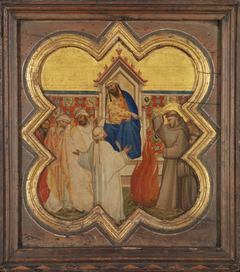 San Francesco e la prova del fuoco davanti al sultano - Taddeo Gaddi