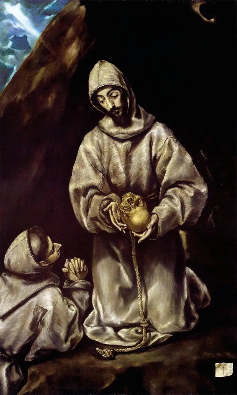 San Francesco e il fratello Leone che meditano sulla morte - El Greco