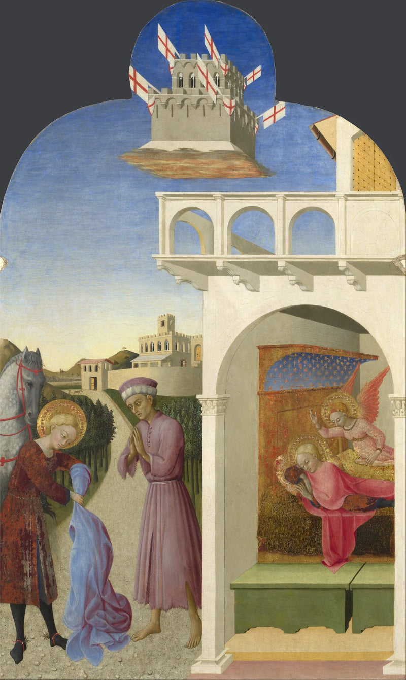 San Francesco e il povero cavaliere, e la visione di Francesco - Stefano di Giovanni (Sassetta)