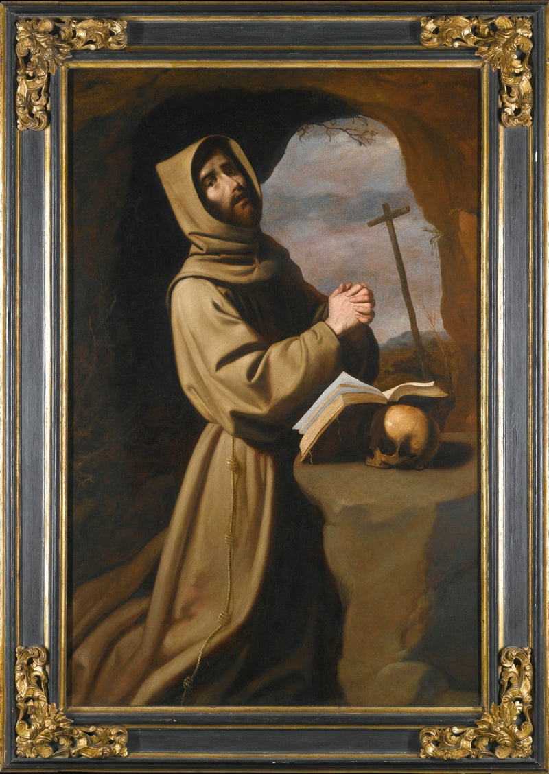 San Francesco in preghiera in una grotta - Francisco de Zurbarán