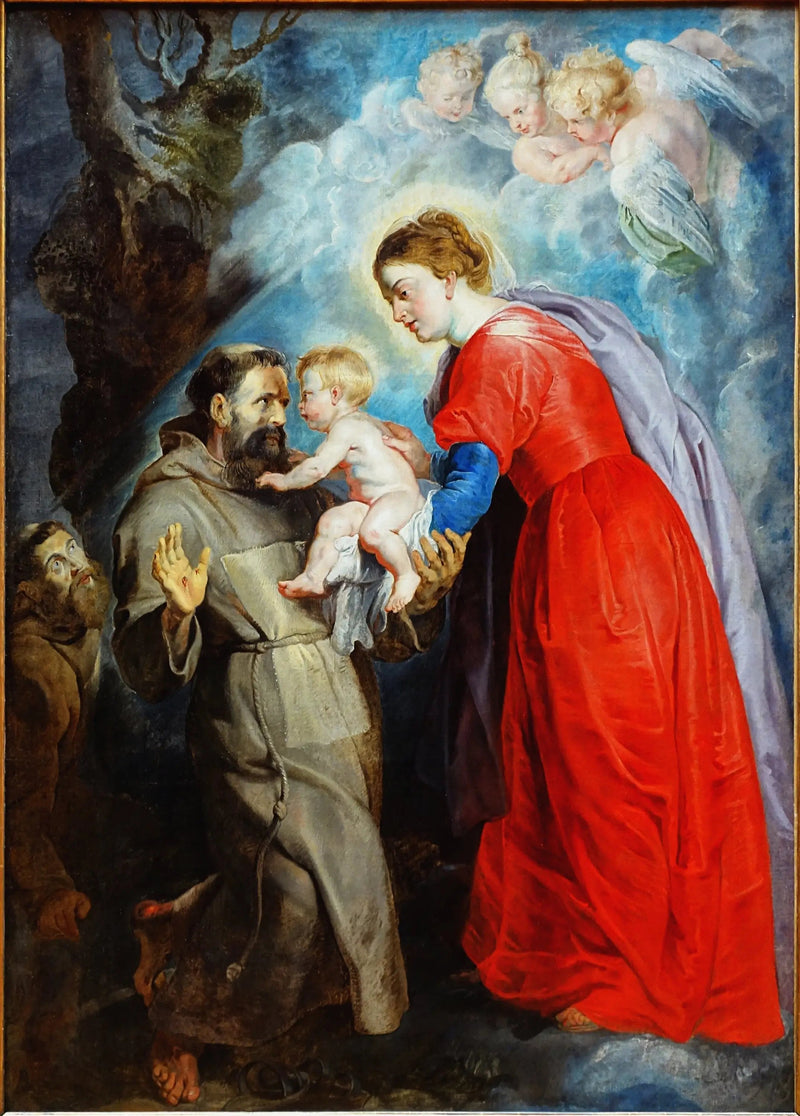 San Francesco che riceve il bambino Gesù dalle mani della Vergine - Peter Paul Rubens