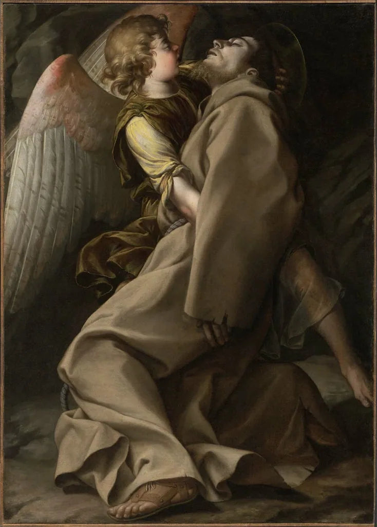 San Francesco sostenuto da un angelo - Orazio Gentileschi