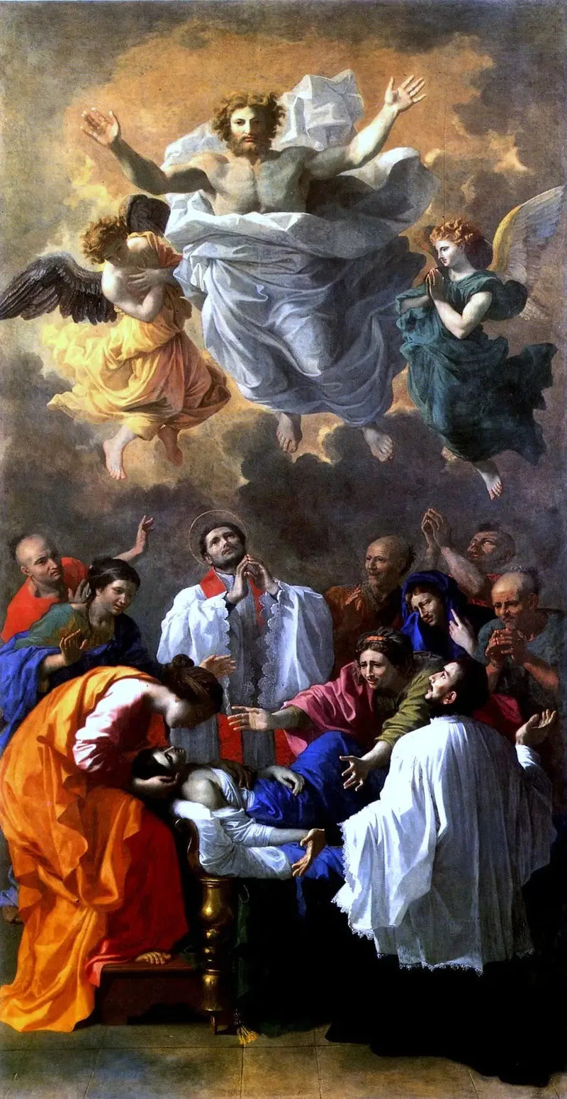 San Francesco Saverio che ridona vita alla figlia di un abitante di Cangoxima, in Giappone - Nicolas Poussin