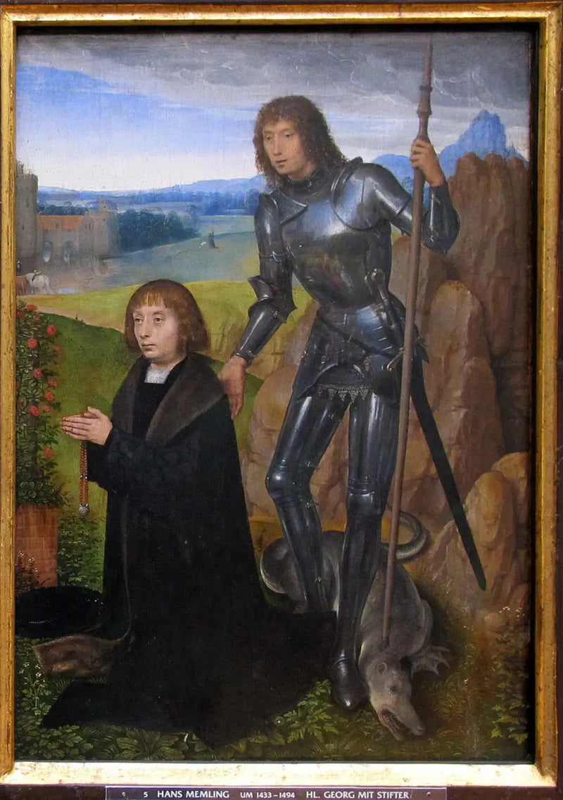 San Giorgio con donatore. - Hans Memling