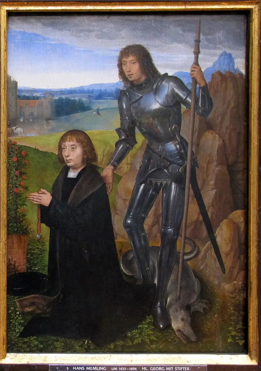 San Giorgio con donatore. - Hans Memling
