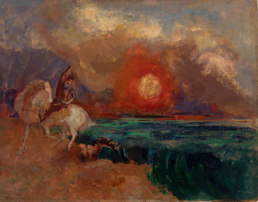 San Giorgio e il drago (San Giorgio e il drago) - Odilon Redon