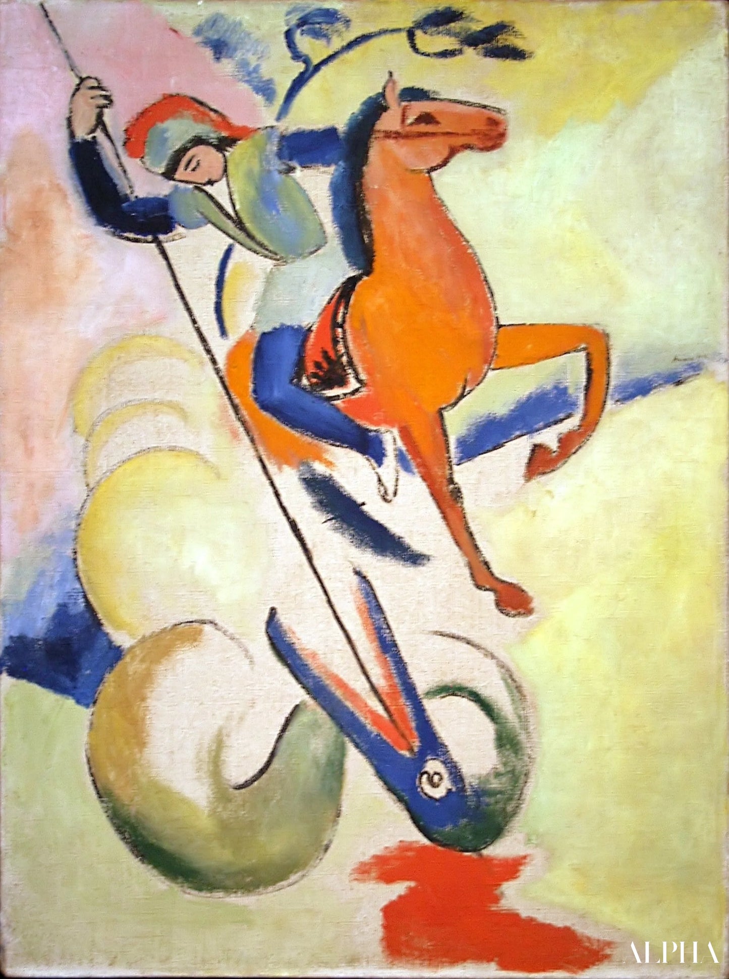 Reproduction du tableau « Saint Georges III - August Macke » par Alpha Reproduction en peinture à l’huile