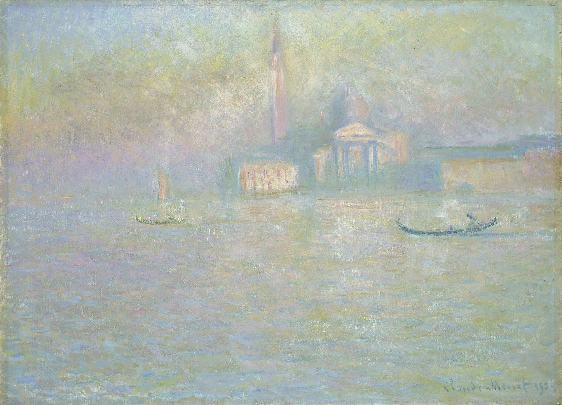San Giorgio Maggiore à Venise de Claude Monet, 1908 – Museum Wales NMW A 2488, Wildenstein 1747